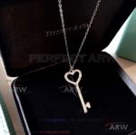 AAA Clone Tiffany Keys Diamond Heart Necklace - 925 Silver